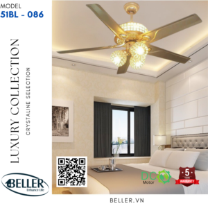 Quạt trần đèn 51BL - 086