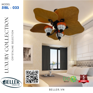 Quạt trần đèn 51BL - 033