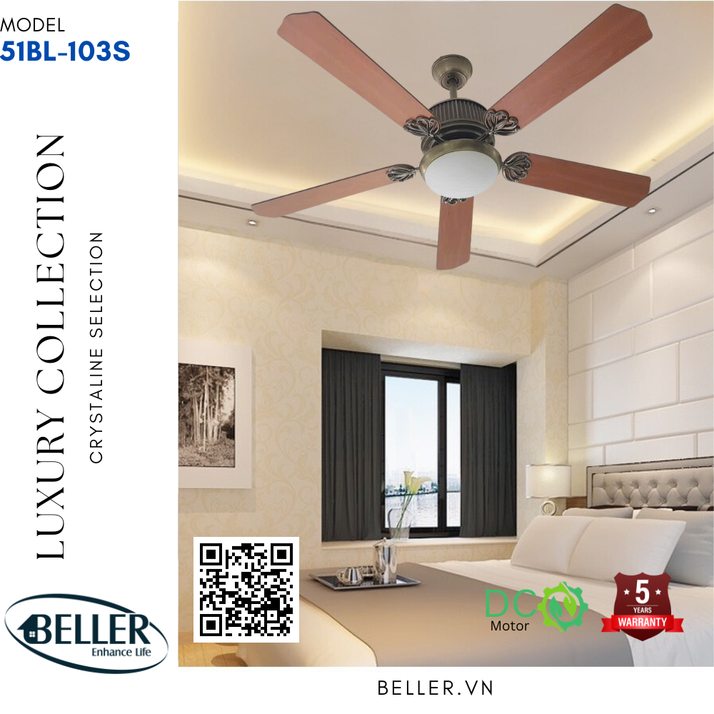 Quạt trần đèn 51BL - 103S