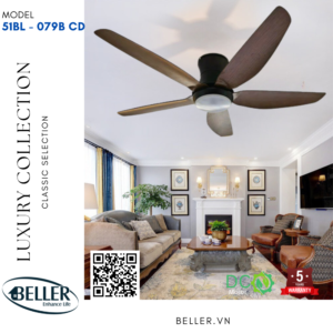 Quạt trần đèn 51BL - 079B CD