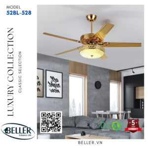 Quạt trần đèn 52BL - 528